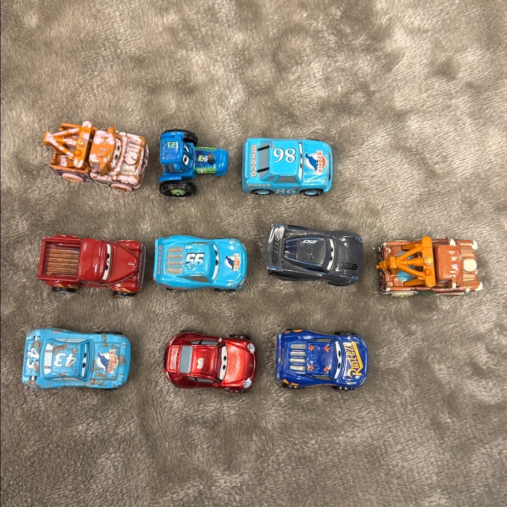🏎️ Disney Pixar Cars Mini Racers Collection Lot Of 10 Die-Cast - Picture 7 of 8